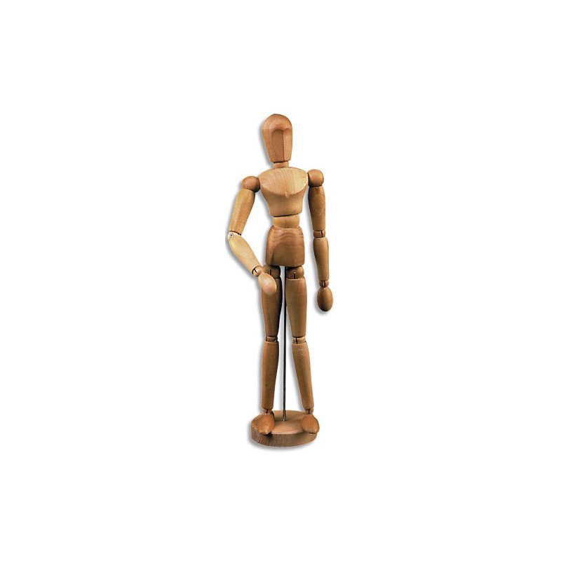 LEFRANC & BOURGEOIS Mannequin Homme en bois de 30cm. Idéal pour apprendre les proportions du corps humain