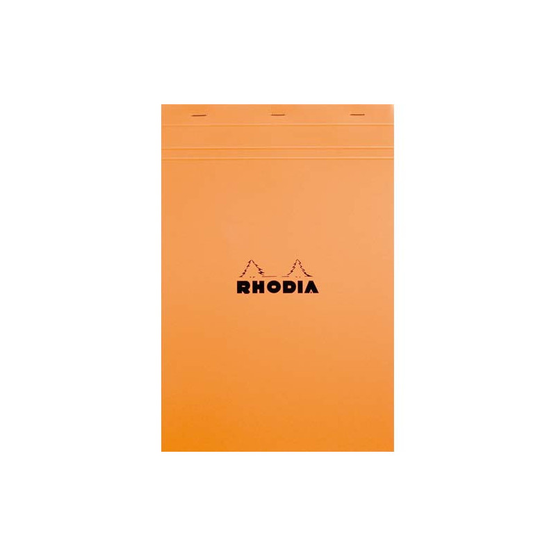 RHODIA Bloc de direction couverture Orange 80 feuilles détachables format A4+ réglure 5x5