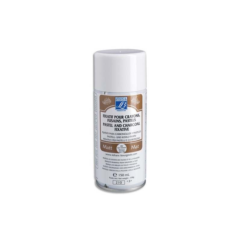 LEFRANC & BOURGEOIS Fixatif pour crayons, fusains et pastels. Aérosol de 150ml