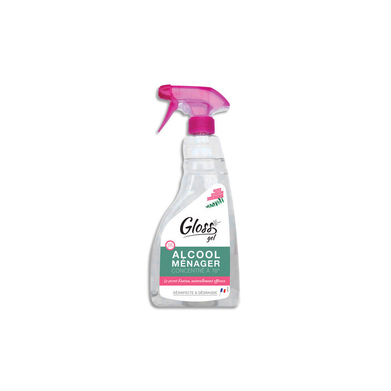 GLOSS Spray 750 ml Gel alcool ménager dégraisse et élimine les mauvaises odeurs,détache et fait briller.