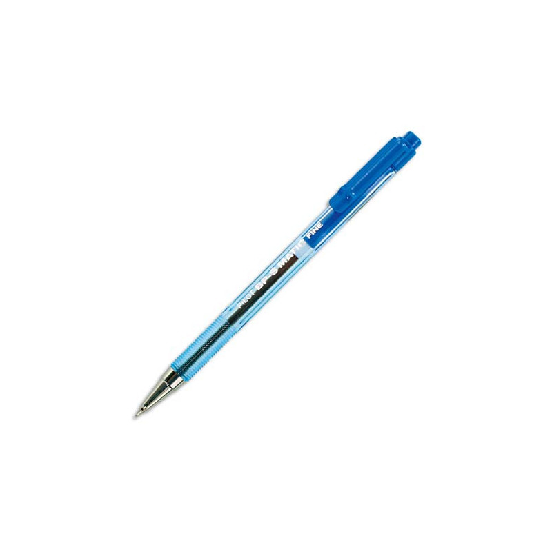 PILOT Stylo bille rechargeable pointe fine rétractable encre Bleue corps plastique cristal BPS-MATIC