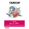 CANSON Bloc de 30 feuilles GRADUATE Manga. A3, 200gr. Blanc, lisse et résistant aux gommages et grattages