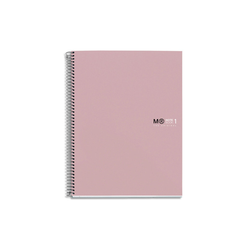 MIQUELRIUS Cahier carte spirale ORIGINAL 21x29,7cm 160 pages 90g 5x5. Coloris rose sable