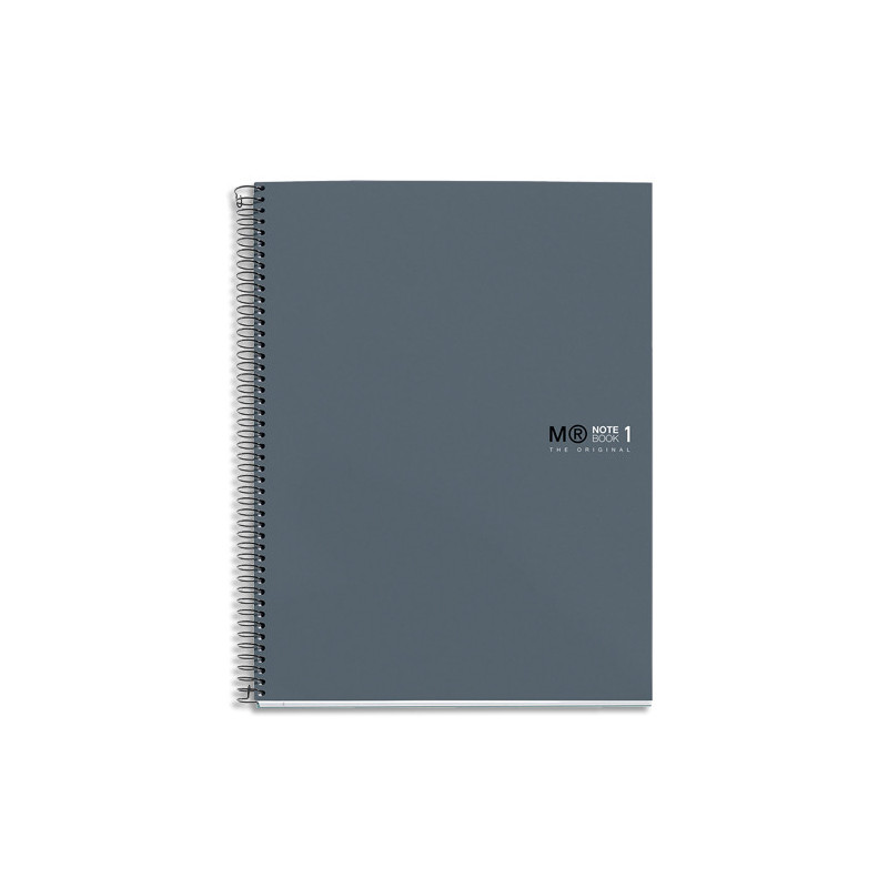 MIQUELRIUS Cahier carte spirale ORIGINAL 21x29,7cm 160 pages 90g 5x5. Coloris gris