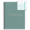 MIQUELRIUS Cahier carte spirale ECO EMOTION 21x29,7cm 160 pages 80g 5x5. Coloris bleu