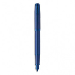 PARKER Plume IM Monochrome Bleu, Plume moyenne avec recharge d'encre bleue, Étui cadeau