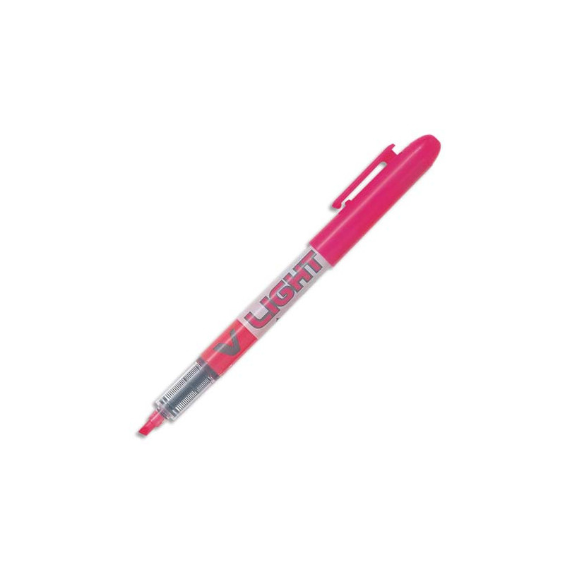 PILOT Surligneur de poche pointe biseautée encre liquide coloris Rose V-LIGHT