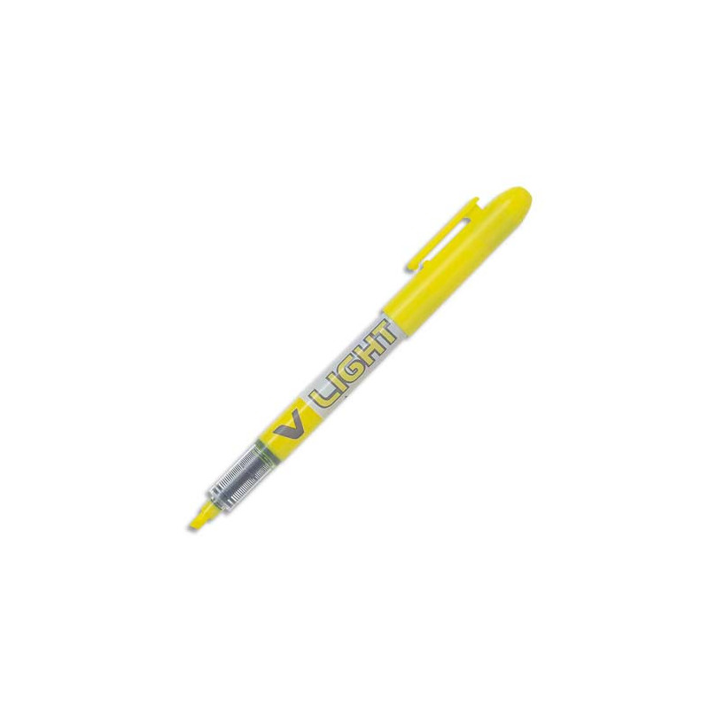 PILOT Surligneur de poche pointe biseautée encre liquide coloris Jaune V-LIGHT