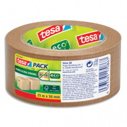 TESA Ruban adhésif d'emballage tesapack ultra strong papier kraft armé 25m x 50mm ecologo