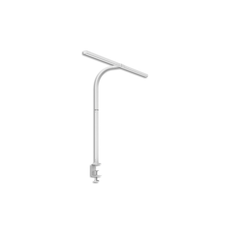 UNILUX Lampe bureau LED ergonomique. Grande amplitude lumineuse. 2700K to 5000K, 50 000h. Blanche