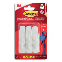 COMMAND Blister de 6 crochets standard blanc Command. Puissance de maintien : 450 g