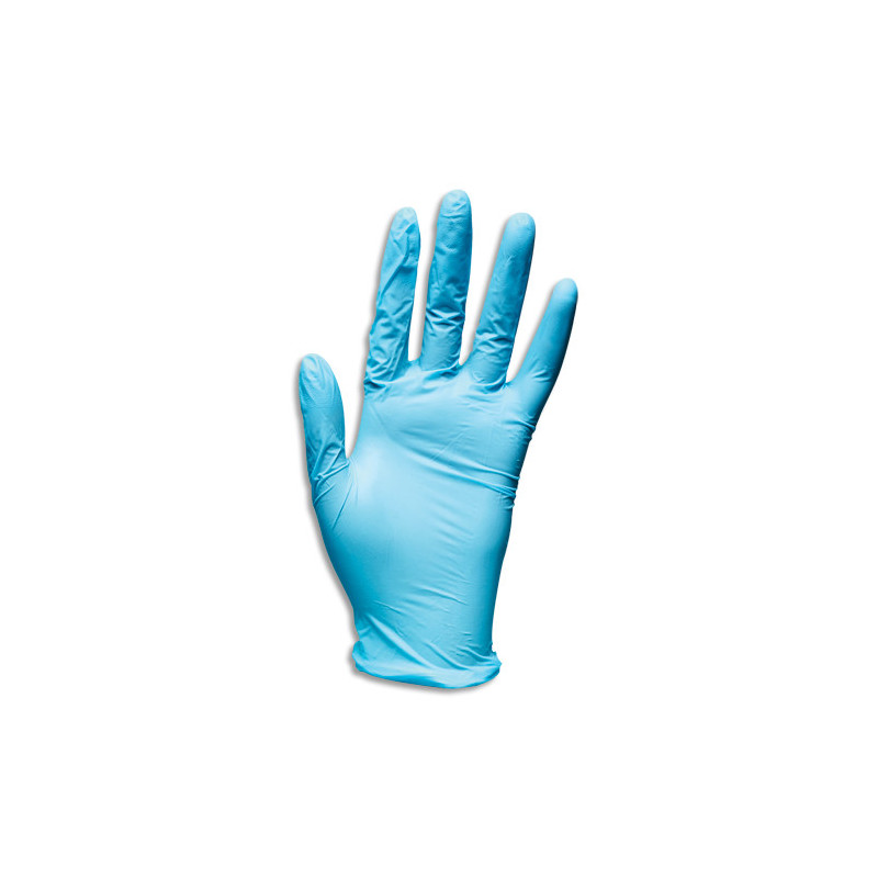 Boîte de 100 gants nitrile bleu standard medical et alimentaire. Taille XL