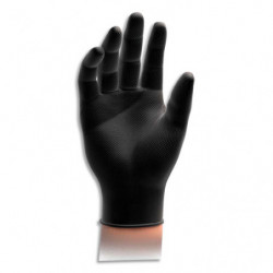 Boîte de 50 gants nitrile non poudrés GoGrip avec picot 6,5gr. Coloris noir. Taille M