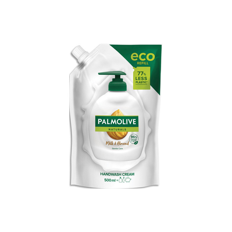 PALMOLIVE Recharge 500 ml savon liquide Palmolive Amande douce dans une recharge plus écologique