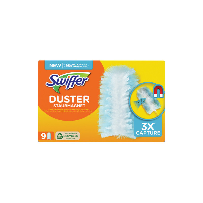 SWIFFER Boîte de 9 Lingettes attrape-poussière pour plumeau Swiffer