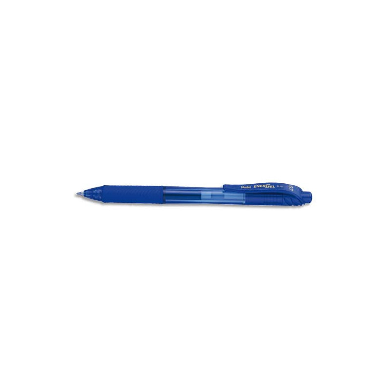 PENTEL Roller encre gel rétractable Energel X, Pointe 0,7 mm, Bleu
