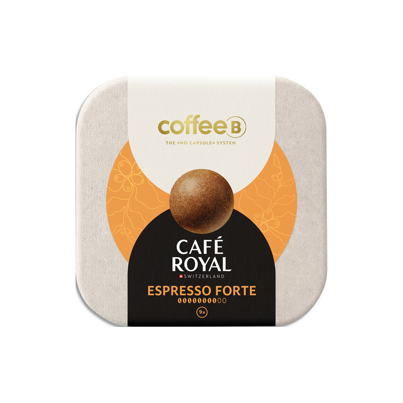 Boîte de 9 boules Coffee B par Café Royal Espresso Forte