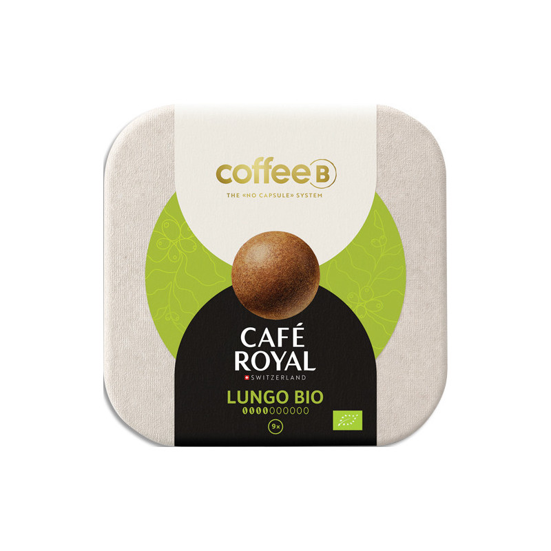 Boîte de 9 boules Coffee B par Café Royal Lungo Bio