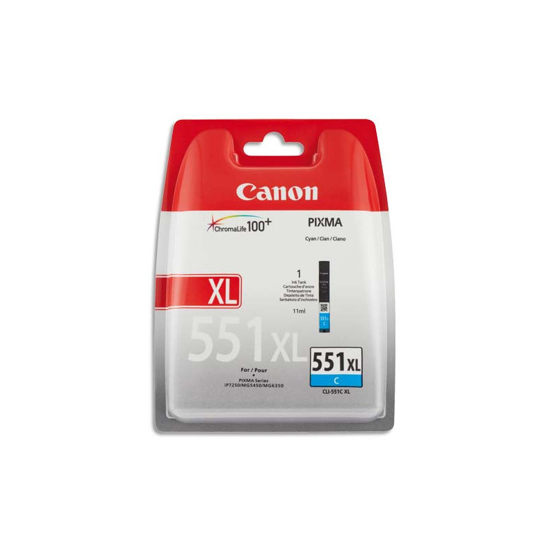 CANON Cartouche Jet d'encre Cyan 551XL 6444B001