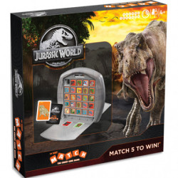 MATCH Jeux de société Match Jurassic World - Jeux de stratégie - Aligner 5 cubes identiques pour gagner