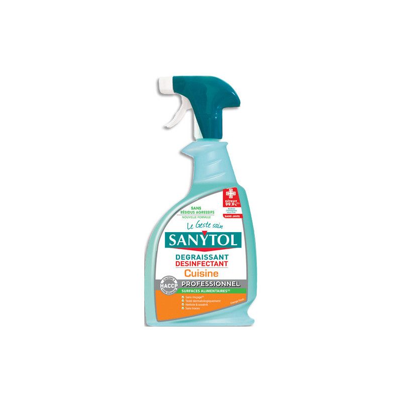 SANYTOL Spray dégraissant désinfectant cuisine 750 ml