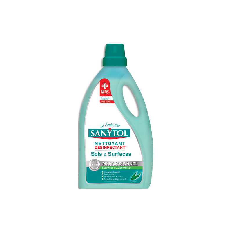 SANYTOL Nettoyant désinfectant sols et surfaces eucalyptus 5l