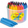 JOVI Jumbo Esay Grip, pot de 72 craies à la cire triangulaire, couleurs assorties