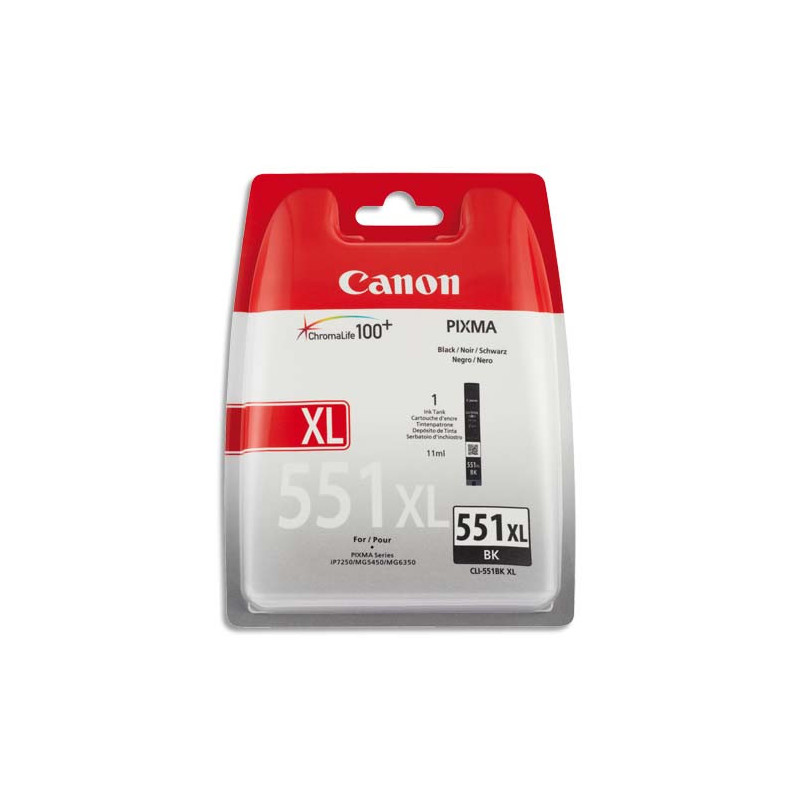 CANON Cartouche Jet d'encre Noire 551XL 6443B001