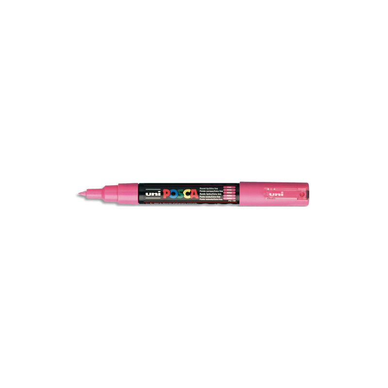 UNI POSCA Marqueur peinture. Pointe extra fine de 0,7 à 1 mm (PC1MC). Couleur rose