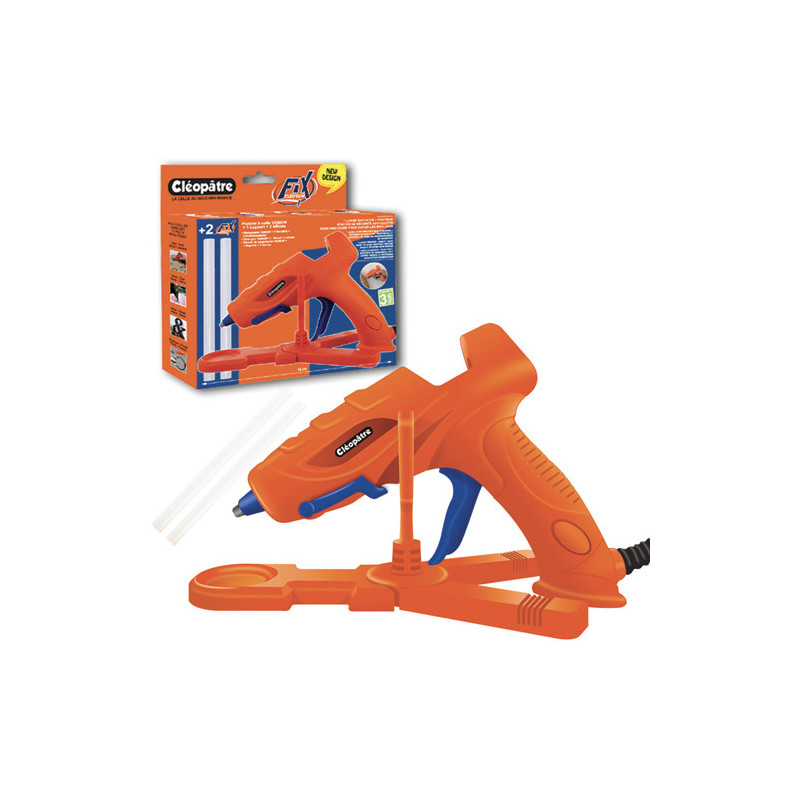 CLEOPATRE Pistolet colle sous blister + 2 batons offerts