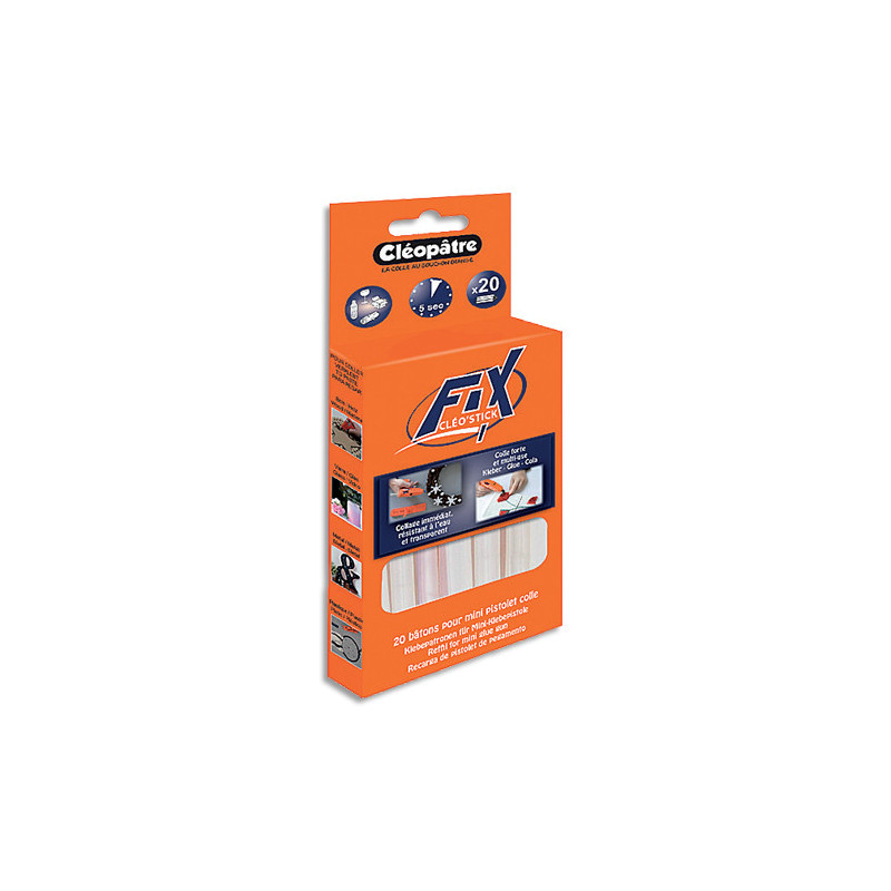 CLEOPATRE Sachet de 20 batons de colle pour pistolet