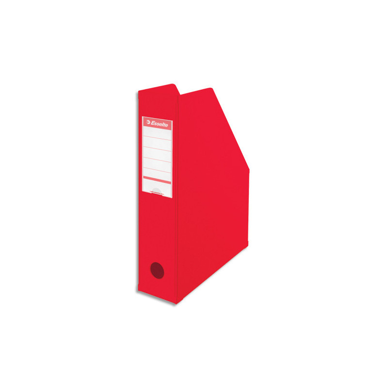 ESSELTE Porte-revues en PVC soudé 19/10e, dos de 7 cm, livré à plat. Coloris rouge