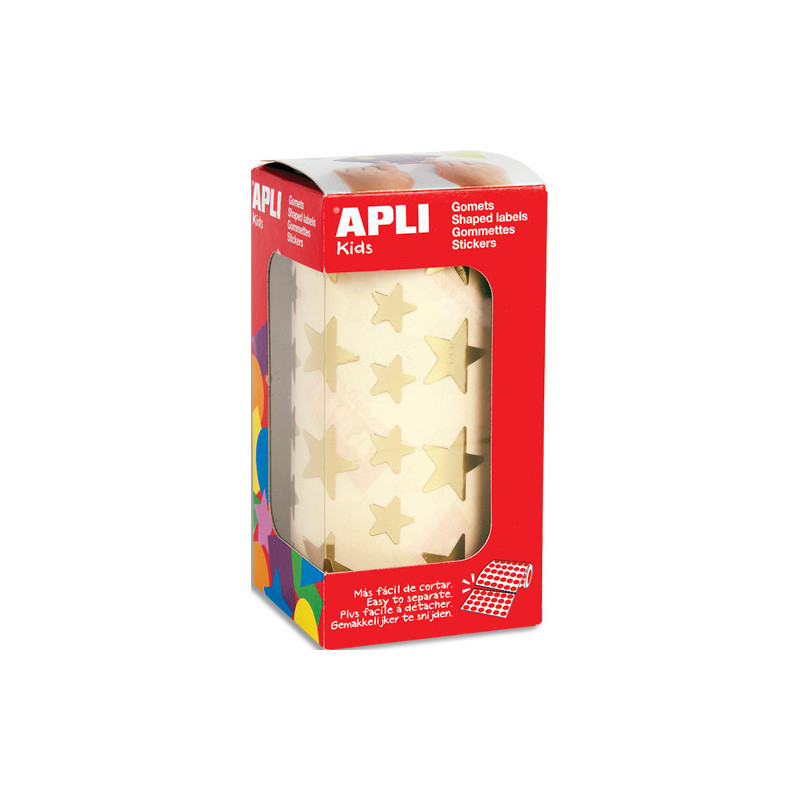 AGIPA Rouleau de gommette étoiles or