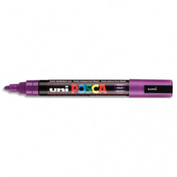 UNI POSCA Marqueur peinture. Pointe moyenne de 1,8 à 2,5mm (PC5M). Couleur violet
