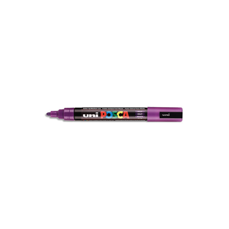 UNI POSCA Marqueur peinture. Pointe moyenne de 1,8 à 2,5mm (PC5M). Couleur violet