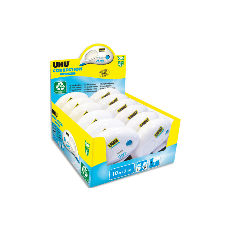 UHU Pack économique de 10 rollers de corrections compact 10mx5mm + 2 gratuits