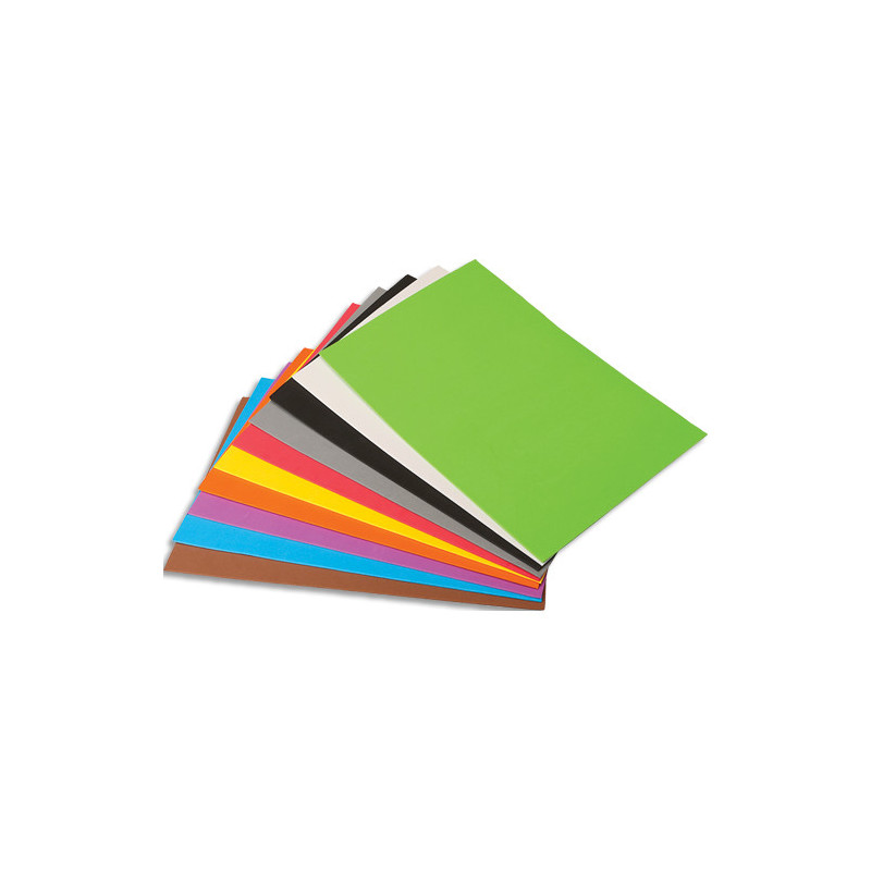 O COLOR Sachet de 10 feuilles de caoutchouc, format 20x30 cm, couleurs assorties