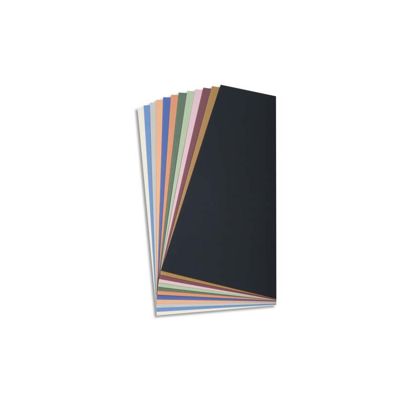 FABRIANO Paquet de 24 feuilles dessin couleur Tiziano 160 g couleurs vives assorties