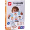 APLI AGIPA Boîte de 30 fiches magnétique avec lesquelles une multitude de combinaisons est possible.