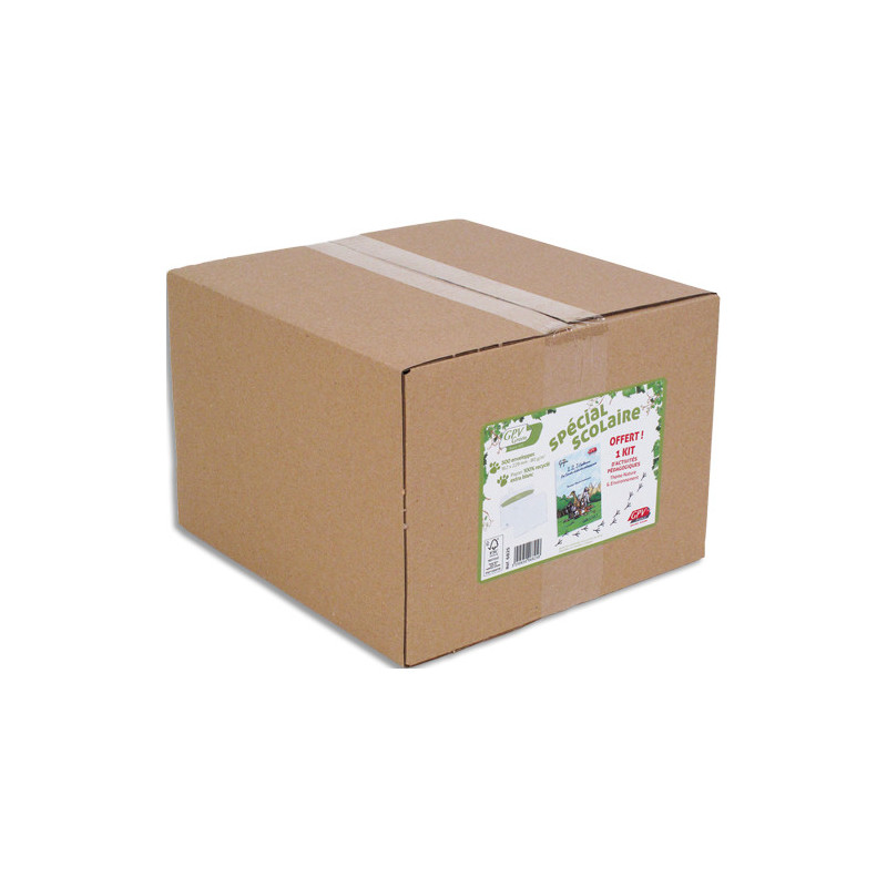 GPV Boîte de 500 enveloppes blanches recyclées 100% C5 162x229 80 g/m² bande de protection Kit Epopia