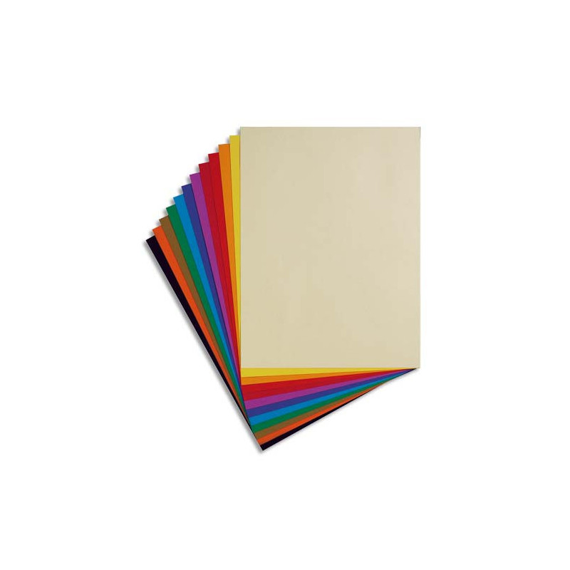 FABRIANO Paquet de 24 feuilles dessin couleur Tiziano 160 g couleurs pastels assorties