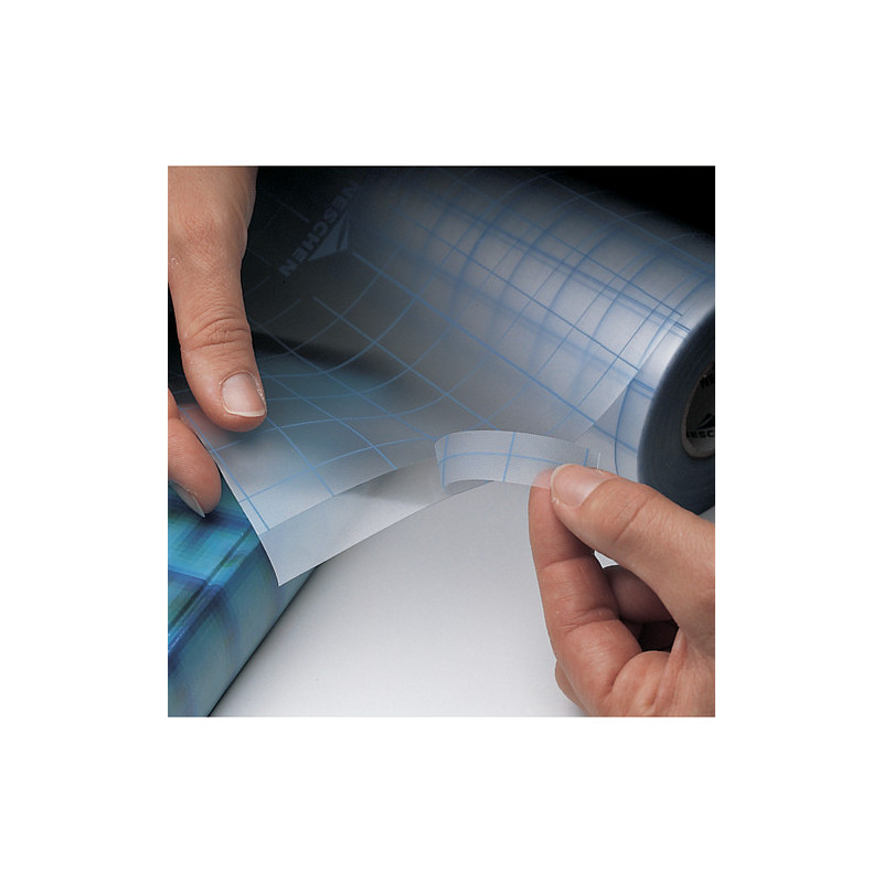 FILMOLUX Film PE Biosourcé, écolo, colle reposit, pour la protection des documents, pose facile 0,50x25m