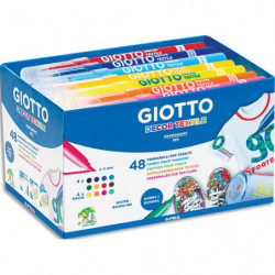GIOTTO Boîte de 48 feutres pour tissu coloris assortis
