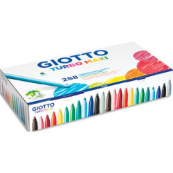 GIOTTO Schoolpack de 288 feutres Turbo Maxi pointe large couleurs assorties