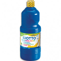 GIOTTO Flacon d'1 litre de gouache liquide de couleur bleu ultra lavable