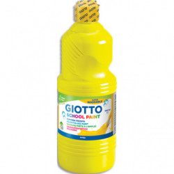 GIOTTO Flacon d'1 litre de gouache liquide de couleur jaune ultra lavable