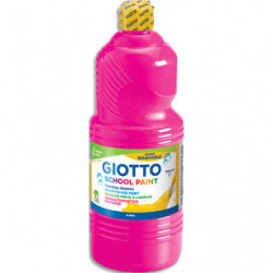 GIOTTO Flacon d'1 litre de gouache liquide de couleur fushia ultra lavable