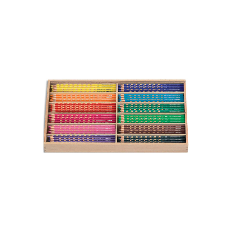LYRA Schoolpack de 144 crayons de couleurs ergonomiques triangulaires Groove Slim,, couleurs assorties
