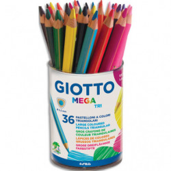 GIOTTO Pot de 36 crayons de...