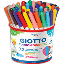 GIOTTO Pot de 72 feutres de...